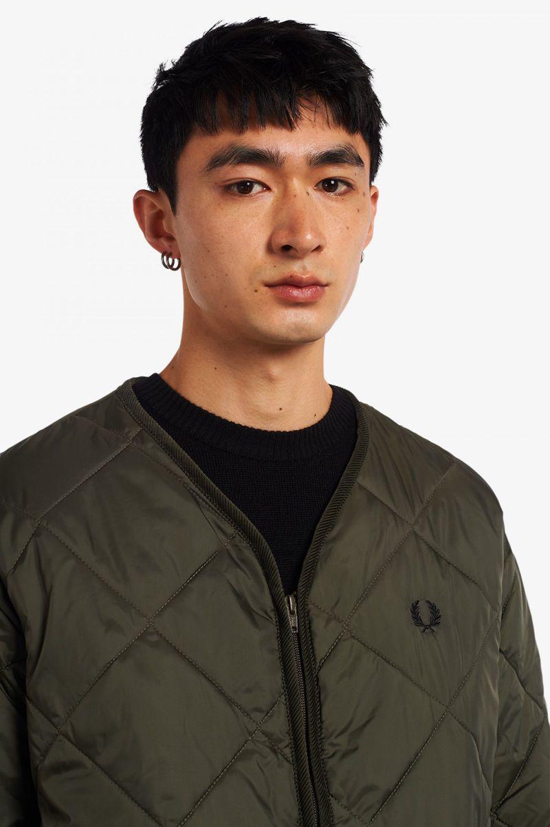 Olive Green Fred Perry J2852 Men's Jackets | PH 1205UZGT